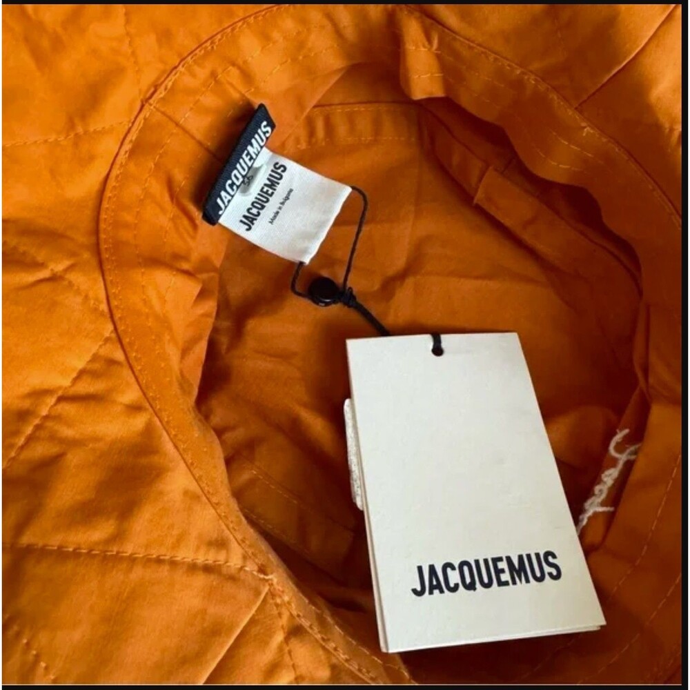 Jacquemus orange logo bucket hat seen on Hailey size56 - Picture 4 of 6